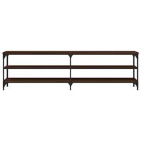 Tv-meubel 180x30x50 cm bewerkt hout metaal bruin eikenkleur - thumbnail