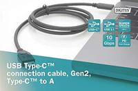 Digitus USB-kabel USB 3.2 Gen1 (USB 3.0 / USB 3.1 Gen1) USB-C stekker, USB-A stekker 1.00 m Zwart Afgeschermd (dubbel) AK-300146-010-S - thumbnail