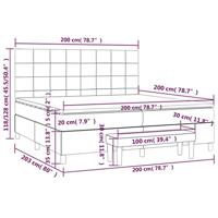 Boxspring met matras fluweel donkergroen 200x200 cm - thumbnail