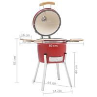 VidaXL Kamado barbecue 81 cm keramiek - thumbnail