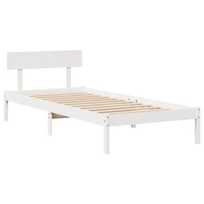 Bedframe zonder matras massief grenenhout wit 90x190 cm Bedframe zonder matras massief grenenhout wit 90x190 cm