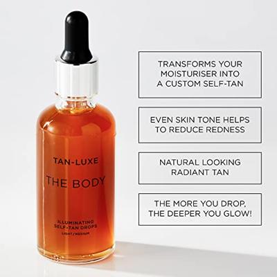 Tan-Luxe The Body Illuminating Self-Tan Drops Serum Light/Medium 50ml Tan-Luxe The Body Illuminating Self-Tan Drops Serum Light/Medium 50ml