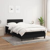 Boxspring met matras stof zwart 120x200 cm - thumbnail