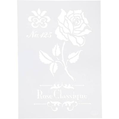 Viva Decor Flexibel sjabloon, roos, a4, vel 210x297 mm, 1 stuk