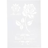 Viva Decor Flexibel sjabloon, roos, a4, vel 210x297 mm, 1 stuk - thumbnail