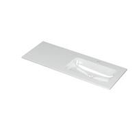 INK Aspekt Wastafel Porselein Rechts met 1 Kraangat - 1200x450x15 mm - Glans Wit - thumbnail