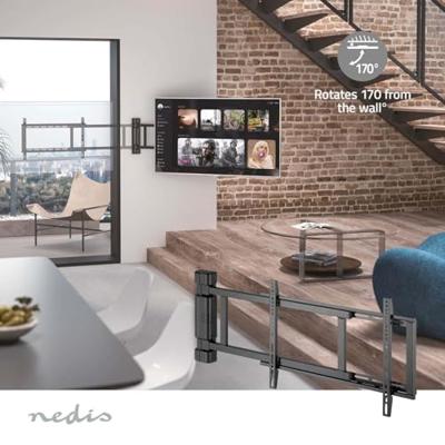 Nedis TVWM5860BK Gemotoriseerde Tv-muurbeugel 32 - 75 " Maximaal Schermgewicht: 50 Kg Draaibaar Minimale Muurafstand: 56 Mm Afstandbestuurbaar Abs / Staal Zwart - thumbnail