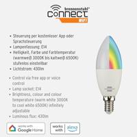 Brennenstuhl Smart Connect LED-lamp Energielabel: G (A - G) E14 Koudwit, Warmwit, RGB - thumbnail