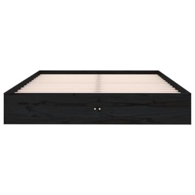 Bedframe massief hout zwart 120x190 cm 4FT Small Double