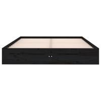 Bedframe massief hout zwart 120x190 cm 4FT Small Double - thumbnail