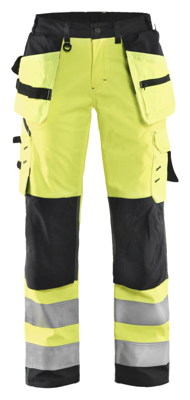 Blåkläder Dames Softshell werkbroek High-Vis 71672517 | High-Vis Geel/Zwart | Maat 44 - 7330509540251