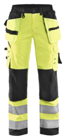 Blåkläder Dames Softshell werkbroek High-Vis 71672517 | High-Vis Geel/Zwart | Maat 44 - 7330509540251 - thumbnail