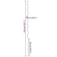 Spiraalvormige plantensteunen 50 pcs Groen 150 cm - thumbnail