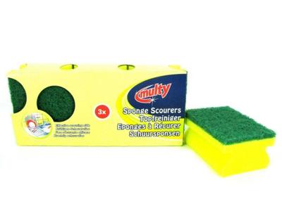 Schuurspons 3-pack Hard Handgreep Multy Schuurspons 3-pack Hard Handgreep Multy
