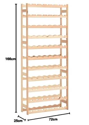 Wijnrek voor 77 flessen grenenhout Wijnrek voor 77 flessen grenenhout