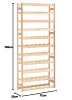 Wijnrek voor 77 flessen grenenhout - thumbnail