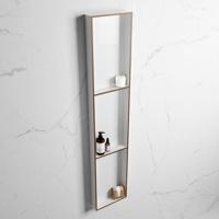 MONDIAZ EASY Nis 149,5x29,5cm in solid surface kleur Rust | Talc. 3 vakken geschikt voor in- of opbouw - thumbnail