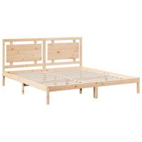 Bedframe extra lang zonder matras massief hout 180x210 cm - thumbnail