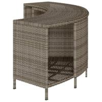VidaXL Opbergschappen voor hottub 2 st poly rattan grijs - thumbnail