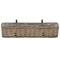 VidaXL Balkonbakken 2 st 80 cm wicker met pe-voering - thumbnail