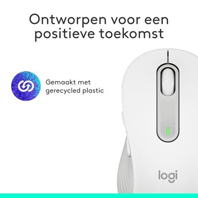 Logitech Signature M650 L Muis Radiografisch, Bluetooth Maat: L Optisch Wit 5 Toetsen 4000 dpi
