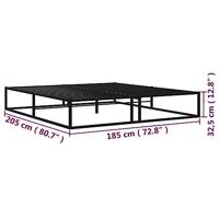 Bedframe metaal zwart 180x200 cm - thumbnail