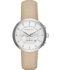 Horlogeband Michael Kors MK2564 Leder Beige 20mm Horlogeband Michael Kors MK2564 Leder Beige 20mm
