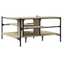 Salontafel 100x100x48,5 cm bewerkt hout sonoma eikenkleurig - thumbnail
