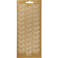 Creativ Company Stickers, vlinders, vel 10x23 cm, goud, 1 vel - thumbnail