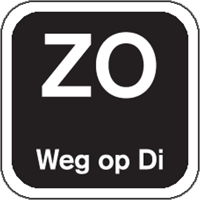 Label | ZO weg op | papier | afwasbaar | 19x19mm | zwart | rol à 1000 stuks - thumbnail