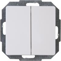 KOPP Wisselschakelaar Dubbel Inbouw - Paris HK05. Glanzend Wit - thumbnail