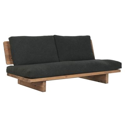 Sofa Home ESPRIT Zwart Natuurlijk 195 x 90 x 78 cm