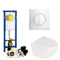 Xs Toiletset 23 Megasplash Zero Compact Met Bril En Drukplaat Wisa - thumbnail