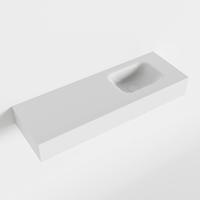 MONDIAZ LEX Talc vrijhangende solid surface wastafel 90cm. Positie wasbak rechts - thumbnail