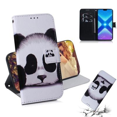 Panda patroon gekleurde tekening horizontale Flip lederen case voor Huawei eer 8X met houder & card slots & portemonnee Panda patroon gekleurde tekening horizontale Flip lederen case voor Huawei eer 8X met houder & card slots & portemonnee