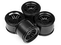 Ft01 wheel set (black/front 2pcs/rear 2pcs) - thumbnail