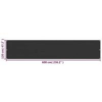 VidaXL Balkonscherm 120x600 cm hdpe antracietkleurig - thumbnail