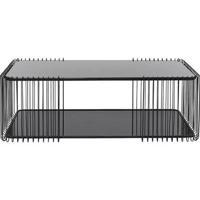 Kare Salontafel Wire Double Black 120x60cm - thumbnail
