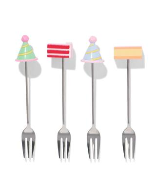 HEMA Gebaksvorkjes feest - 4 stuks (zilver)