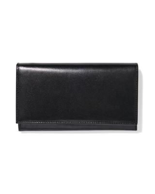 HEMA Portemonnee met flap leer zwart n