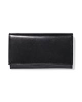 HEMA Portemonnee met flap leer zwart n - thumbnail