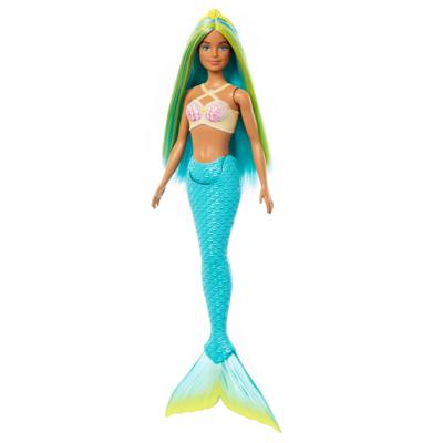 Mattel Dreamtopia - Zeemeerminpop - Blauw en geel haar en turquoise staart