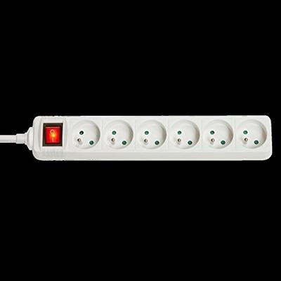 Lindy 73126 Binnen 6AC outlet(s) Wit power uitbreiding