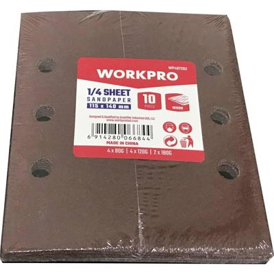WorkPro WP407202 Schuurpapier Met klittenband (l x b) 140 mm x 115 mm 10 stuk(s)