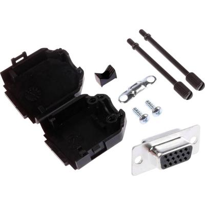 MH Connectors MHDPPK9HD15FS-K D-sub female connectorset 180 ° Aantal polen: 9 Soldeerkelk 1 stuk(s)