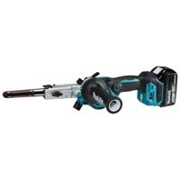 Makita DBS180RTJ 18 V Stripschuurmachine 9mm 5,0 Ah accu (2 st), snellader, in Mbox - thumbnail