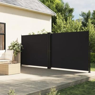 VidaXL Windscherm uittrekbaar 160x600 cm zwart VidaXL Windscherm uittrekbaar 160x600 cm zwart