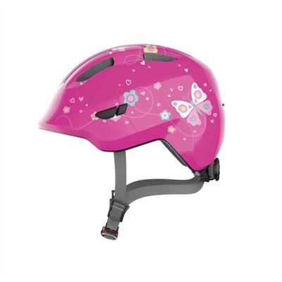 Abus helm smiley 3.0 pink butterfly m 50-55cm Abus helm smiley 3.0 pink butterfly m 50-55cm