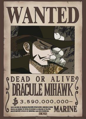 Poster One Piece - Wanted Mihawk Wano 38x52cm Poster One Piece - Wanted Mihawk Wano 38x52cm
