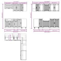 11-delige Keukenkastenset Lucca bewerkt hout wit - thumbnail
